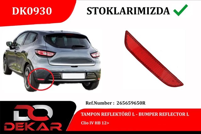 TAMPON REFLEKTORU L CLIO IV HB 12