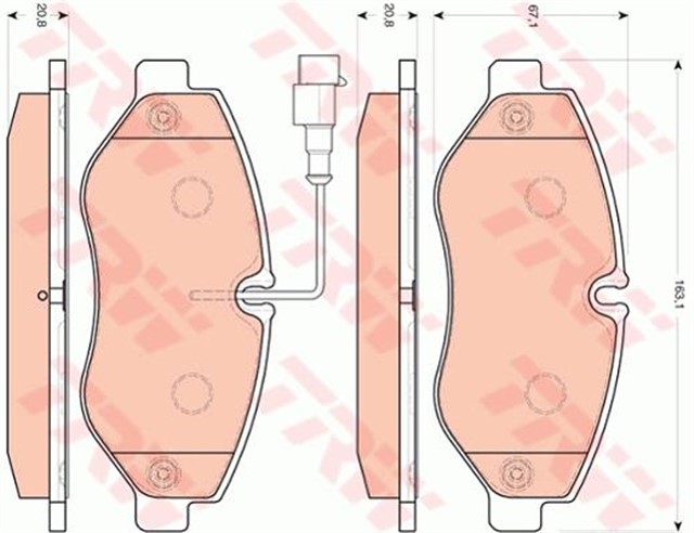 DISK BALATA ON AKS NISSAN CABSTAR F24M - F24W - NT400 CABSTAR F24M RENAULT TRUCKS MAXITY 2006 - 2013