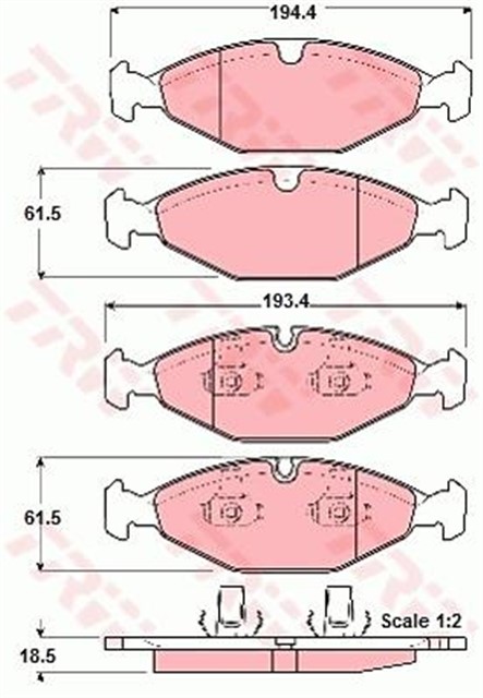 DISK BALATA ON AKS DAIMLER DAIMLER XJ X30 - XJ 40 - 81 JAGUAR XJ X300 - X330 1994 - 2003