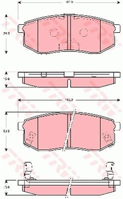 DISK BALATA ARKA AKS HYUNDAI GALLOPER II JK - 01 - SANTAMO KIA JOICE MTE1P MITSUBISHI GALANT VIII E A - GALANT VIII ESTATE EA - EC - PAJERO PININ I H6W - H7W - SANTAMO UG 1998 - 2003