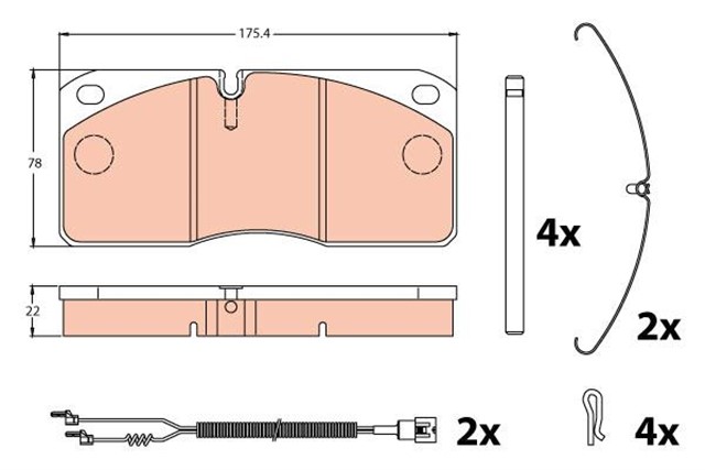 DISK BALATA ON AKS ARKA AKS IVECO EUROCARGO I - III - EUROFIRE II RENAULT TRUCKS MIDLINER 1991 - 2015