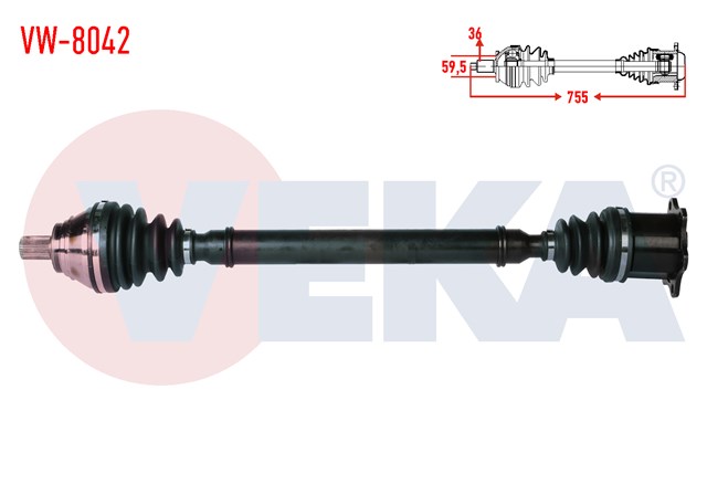 AKS KOMPLE ON SAG OTOMATIK GOLF5 - JETTA - CADDY - PASSAT BLS - BKP - BKD - BKC 1.9 - 2.0 TDI 04 - 10