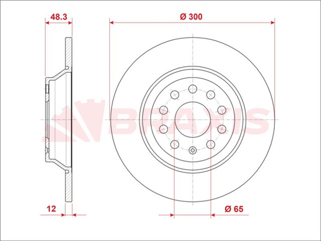 FREN DISKI ARKA [TAKIM] PASSAT - ARTEON - TIGUAN 15 - 