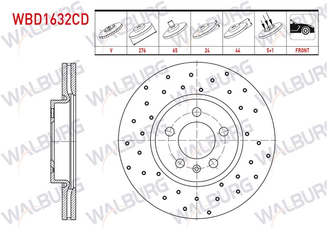 FREN DISKI ON PERFORMANS DELIKLI [ADET] POLO - T - ROC - IBIZA - FABIA 17 - 