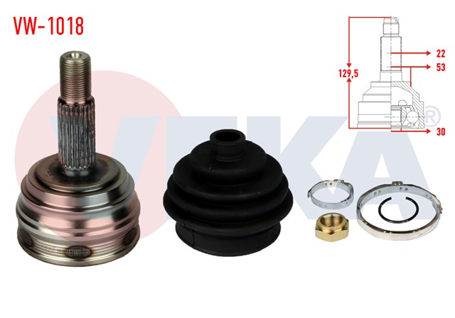 AKS KAFASI DIS CADDY - POLO CLASSIC - GOLF3 - CORDOBA 1Y - AEY 1.9 D 91 - 