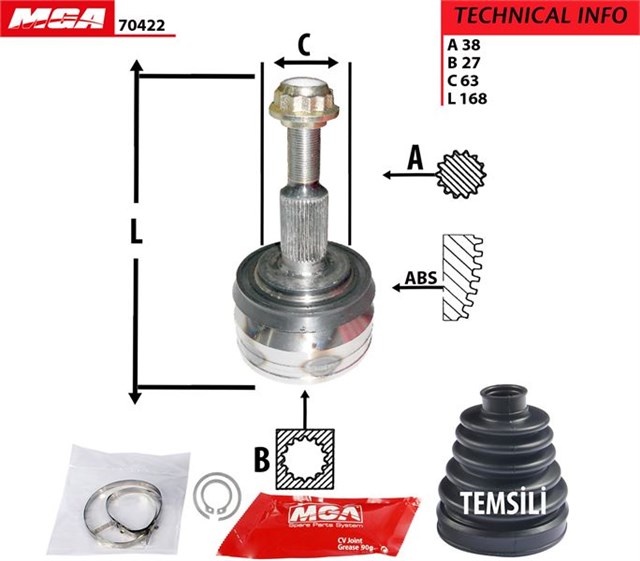 AKS KAFASI DIS T5 - T6 AXB - CAAA - CAAB 1.9 - 2.0 TDI 04 - 