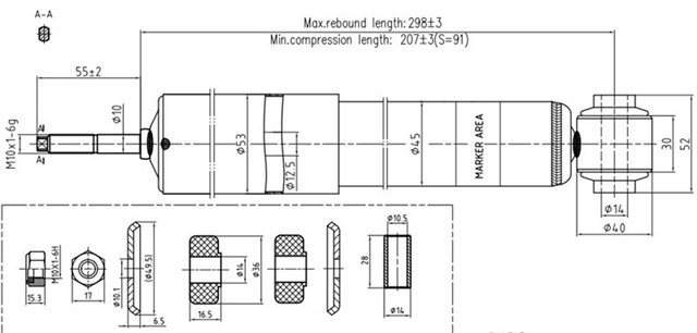 AMORTISOR ON SAG - SOL T4 91 - 03