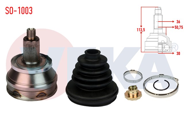 AKS KAFASI DIS POLO - CORDOBA - IBIZA - FABIA AMF - BNV - BNM - CFWA - CAYB - CYZB 1.2 - 1.4 TDI 01 - 