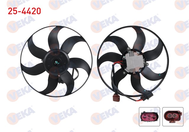 FAN MOTORU SOL BUYUK 365MM GOLF5 - GOLF6 - JETTA - A3 - LEON - CADDY - LEON 04 - 