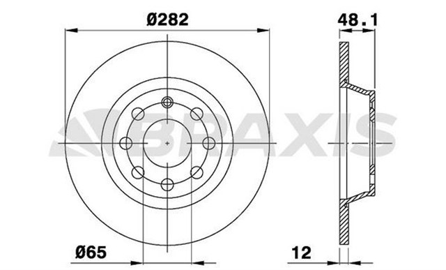 FREN DISKI ARKA [TAKIM] GOLF5 - GOLF6 - JETTA - PASSAT - A3 - LEON 04 - 13