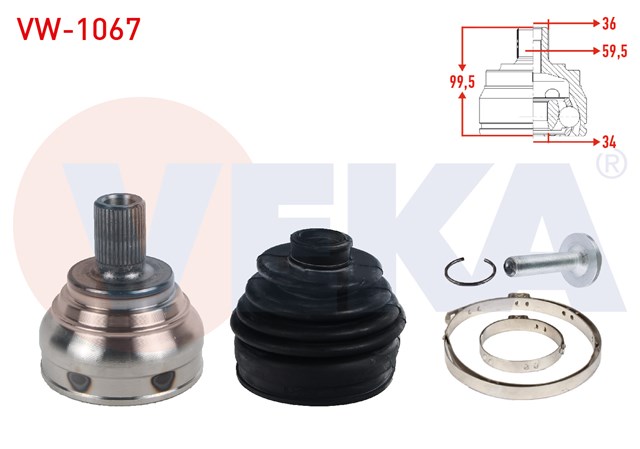 AKS KAFASI DIS PASSAT - ATECA CZCA - DCXA - DCZA 1,4 TSI - 1,6 TDI 13 - 