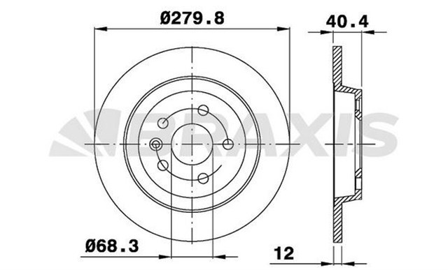FREN DISKI ARKA [TAKIM] T4 2.4D - 2.5 TDI 91 - 03