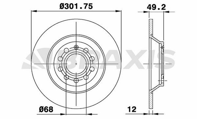 FREN DISKI ARKA [TAKIM] A6 05 - 11