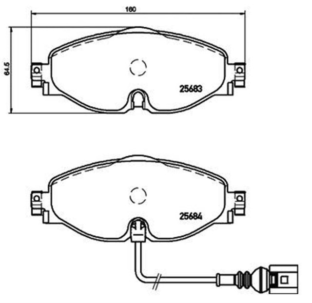 FREN BALATASI ON GOLF7 - A3 - LEON - PASSAT - ARTEON - TIGUAN - T - ROC - Q3 - OCTAVIA 13 -  8V0698151 MGA oto yedek parça