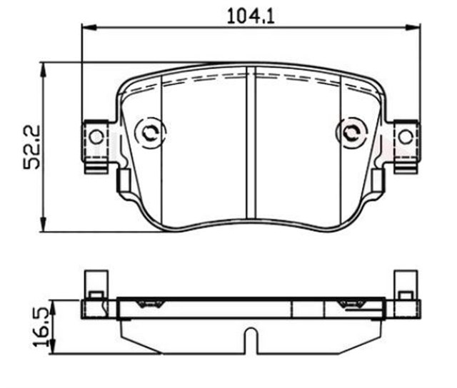 ARKA FREN BALATASI CADDY - SHARAN - ALHAMBRA - LEON - A1 - Q3 - OCTAVIA 2015 -  2K5698451A MGA oto yedek parça