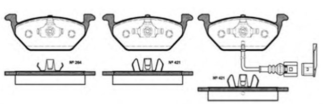 FREN BALATASI ON GOLF4 - GOLF5 - JETTA - BORA - POLO - A3 - LEON 97 -  1J0698151G MGA oto yedek parça