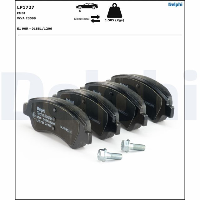 FREN BALATASI ON PARTNER / BERLINGO/C4/307/301/ BOXER III B.M 02 -   DELPHI oto yedek parça