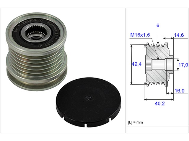 ALTERNATOR KASNAGI GOLF3 - PASSAT - CRAFTER 1Y - AAZ - AFN - CKTB 1.9 D - TDI - 2.0 TDI 91 -  028903119P INA oto yedek parça