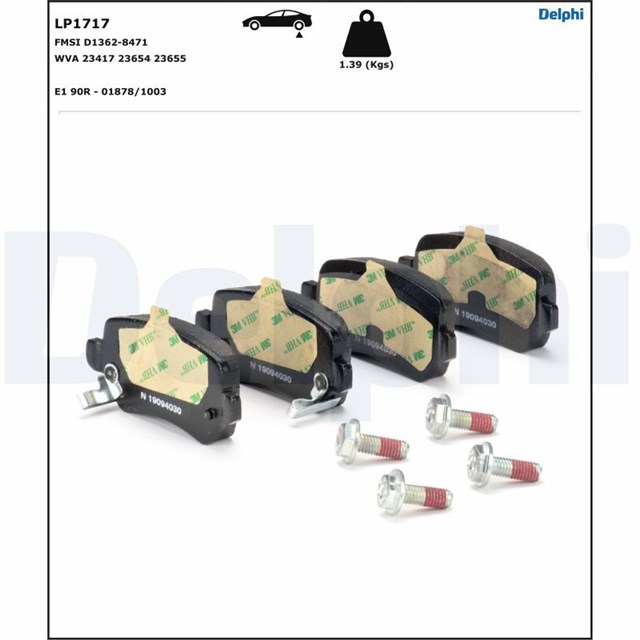 FREN BALATASI ARKA ASTRA H - COMBO C - MERIVA A - CEED 13 -   DELPHI oto yedek parça