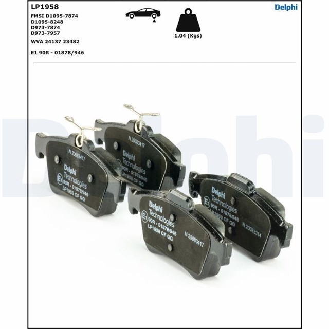 FREN BALATASI ARKA CONNECT - FOCUS II - III - C - MAX - VECTRA C - LAGUNA - S40 - 508 2002 -   DELPHI oto yedek parça