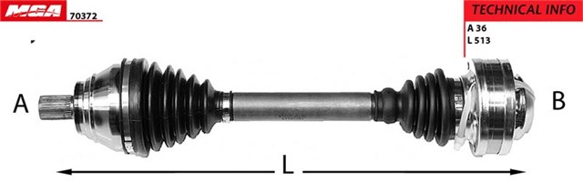 AKS KOMPLE ON SOL CADDY BJB - BLS 1.9 TDI 04 - 10 2K0407271E MGA oto yedek parça