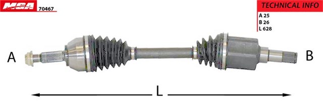 AKS KOMPLE ON SOL KISA CONNECT 02 - 13 2T14 3B437 FD MGA oto yedek parça