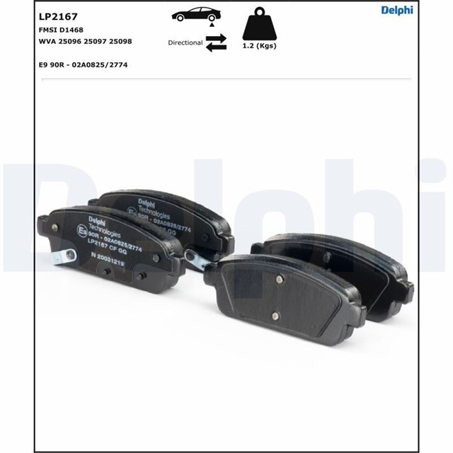 FREN BALATASI ARKA ASTRA J - MOKKA - CRUZE - AVEO - T300 - ZAFIRA C - TRAX A13DTE - A14NET - A16XER 09 - [16 INCH 292 MM DISKLER ICIN] 1605296 DELPHI oto yedek parça