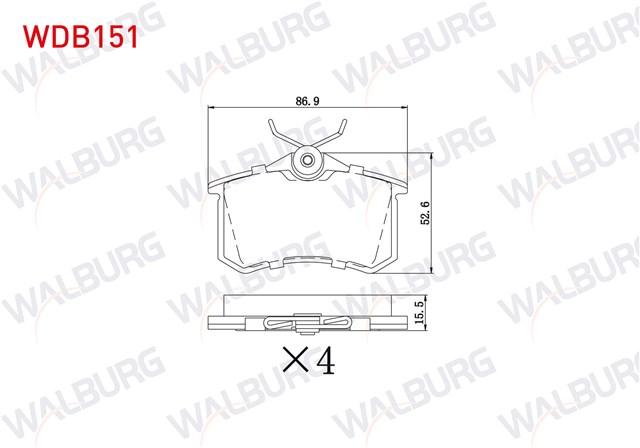 FREN BALATASI ARKA GOLF3 - 4 - 5 - JETTA - PASSAT - A3 - TOLEDO - OCTAVIA - PARTNER - TEPEE - BERLINGO - 308 - 3008 - C2 - C3 - C4 - 307 - MEGANE 98 - 