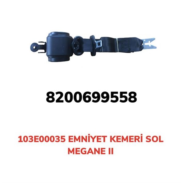 EMNIYET KEMERI OTOMATIK SOL MEGANE II