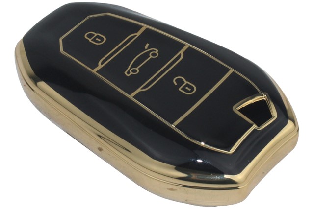 KONTAK ANAHTAR KUMANDA KORUYUCU KILIF TPU SILIKON SIYAH CITROEN C5 AIRCROSS - C3 - C