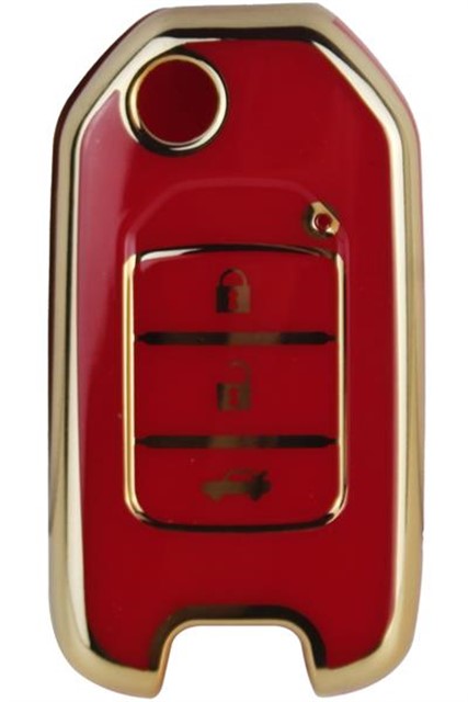 KONTAK ANAHTAR KUMANDA KORUYUCU KILIF TPU SILIKON KIRMIZI HONDA CIVIC - CR - V - HR - V