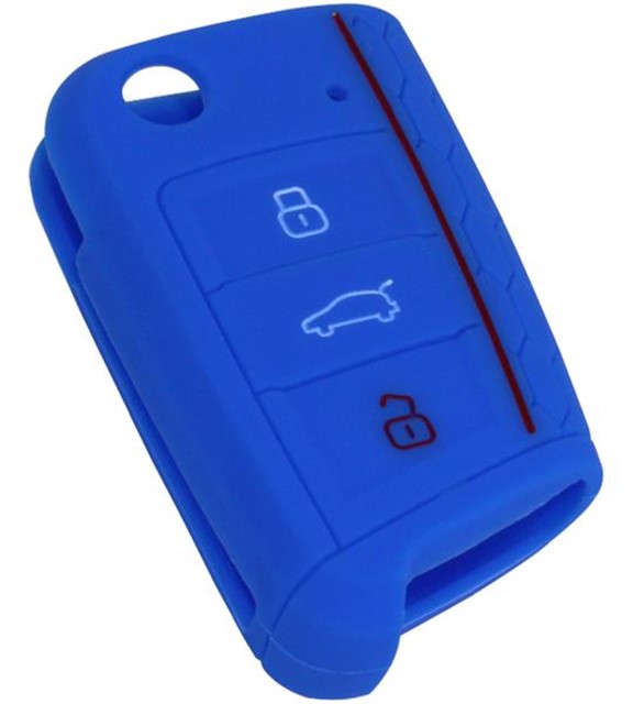 KONTAK ANAHTAR KUMANDA KORUYUCU KILIF SILIKON MAVI VW POLO - GOLF - PASSAT - JETTA - TIG