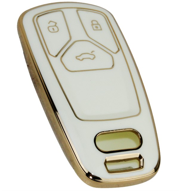 KONTAK ANAHTAR KUMANDA KORUYUCU KILIF TPU YENI TIP BEYAZ AUDI A1 - A3 - A4 - A5 - A6 - A7 - 