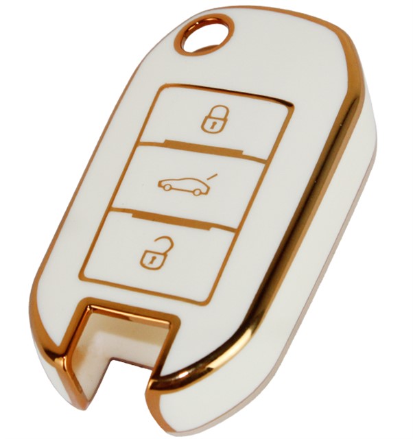 KONTAK ANAHTAR KUMANDA KORUYUCU KILIF TPU BEYAZ PEUGEOT 208 - 2008 - 301 - 307 - 308 - 300