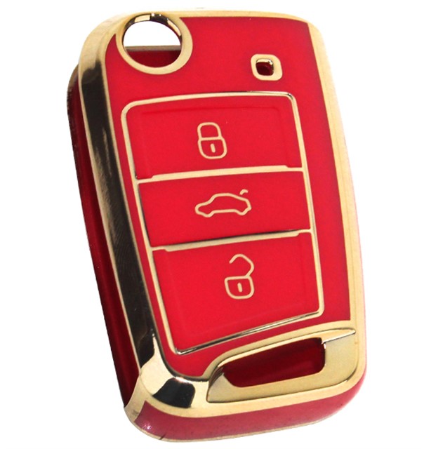 KONTAK ANAHTAR KUMANDA KORUYUCU KILIF TPU KIRMIZI VW PASSAT B8 - ARTEON - TIGUAN - GOL