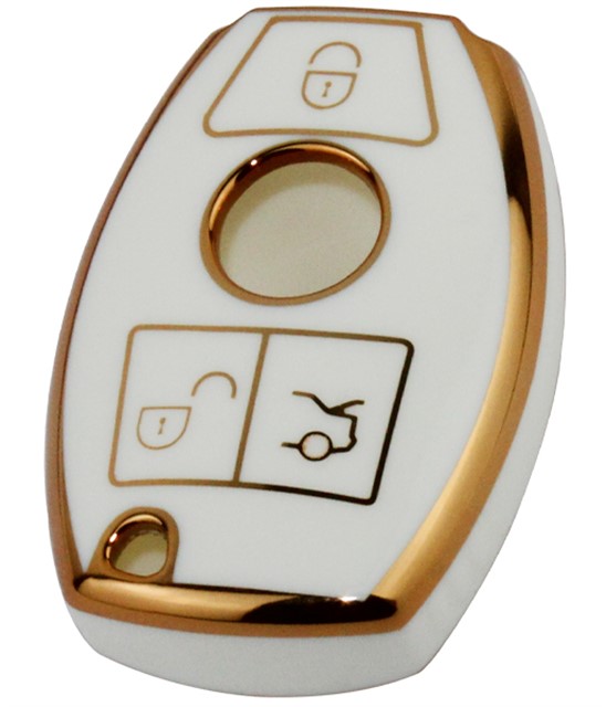 KONTAK ANAHTAR KUMANDA KORUYUCU KILIF TPU 3 TUS BEYAZ MERCEDES SMART KEYLESS