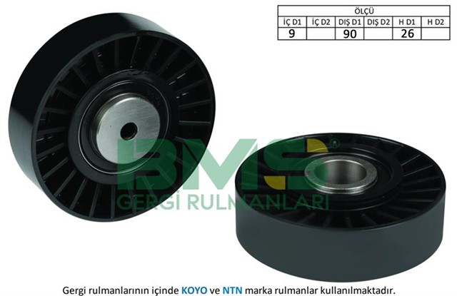 ALTERNATOR GERGI RULMANI KANALSIZ TRANSPORTER T4 - LT 2.4 - 2.5TDI 1991 - 2006 ANJ - AVR - ACV - AJA - AAB