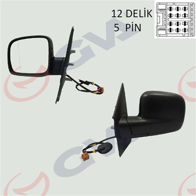 DIS DIKIZ AYNASI SOL TRANSPORTER T5 MULTIVAN 04 ELEKTRIKLI ISITMALI ASFERIK 5 FIS VM - 373EHAL