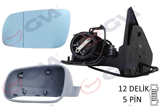 DIS DIKIZ AYNASI SOL GOLF - BORA 98 ELEKTRIKLI ASTARLI KONVEKS 5 FIS VM - 188AL