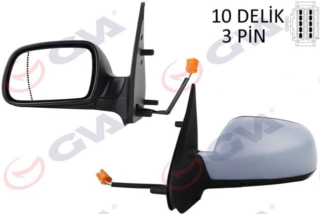 DIS DIKIZ AYNASI SOL XSARA 03 ELEKTRIKLI ISITMALI ASTARLI ASFERIK 3 FIS VM - 6146EPAL