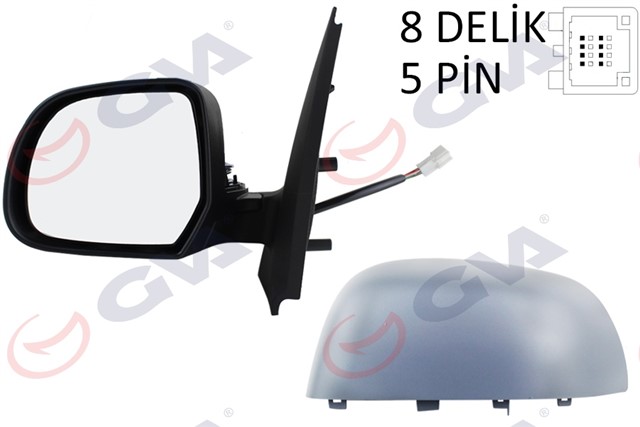 DIS DIKIZ AYNASI SOL DOKKER - LODGY 12 ELEKTRIKLI ISITMALI ASTARLI KONVEKS 5 FIS VM - 6803EHPL