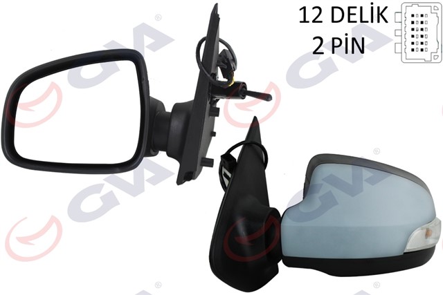 DIS DIKIZ AYNASI SOL SYMBOL - SANDERO 13 1 MEKANIK SINYALLI ASTARLI KONVEKS 2 FIS VM - 6129PL