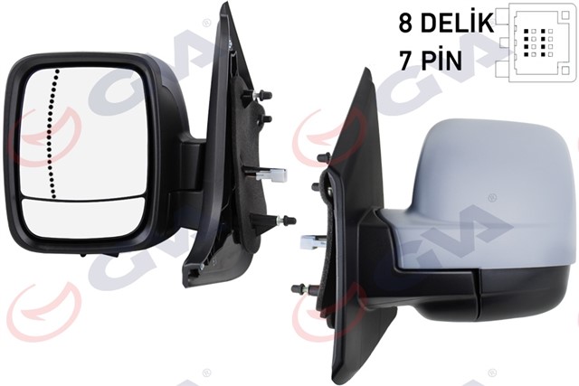 DIS DIKIZ AYNASI SOL TRAFIC - VIVARO 14 ELEKTRIKLI ISITMALI ASTARLI ASFERIK 5 FIS VM - 976EHPAL