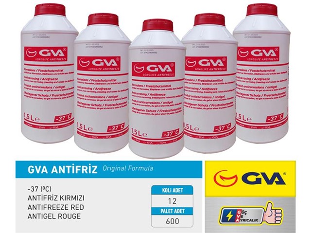 ANTIFRIZ KIRMIZI ORGANIK - LONG LIFE - 37 C 1.5 LT - PAKET ADEDI 12