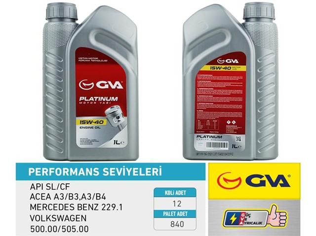 MOTOR YAGI 15W40 1 LT PLATINUM MINERAL API SL/CF