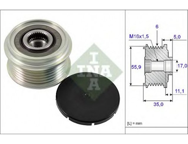 ALTERNATOR GERGI RULMANI AMAROK - TOUAREG - A4 - A5 - A6 - Q5 - Q7 2.0 - 2.7 - 3.0 TDI DDXA/B - BKS - CATA - DAUA - CLAB