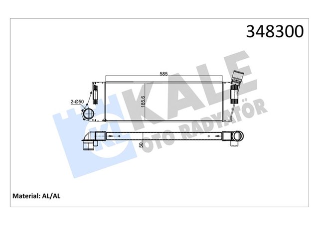 TURBO RADYATORU INTERCOOLER MGN II - SCENIC II 1.5DCI - 1.9DCI AL - PL - BRZ 586X187X40