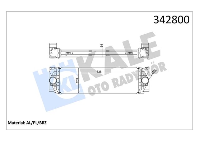 TURBOSARJ RADYATORU MERCEDES SPRINTER B906 . VW CRAFTER 30 - 35 - 50