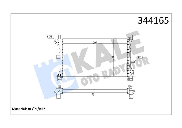 MOTOR SU RADYATORU FOCUS I 1.6 16V / 2.0 16V 98 04 OTOMATIK SANZM. 600 348 26