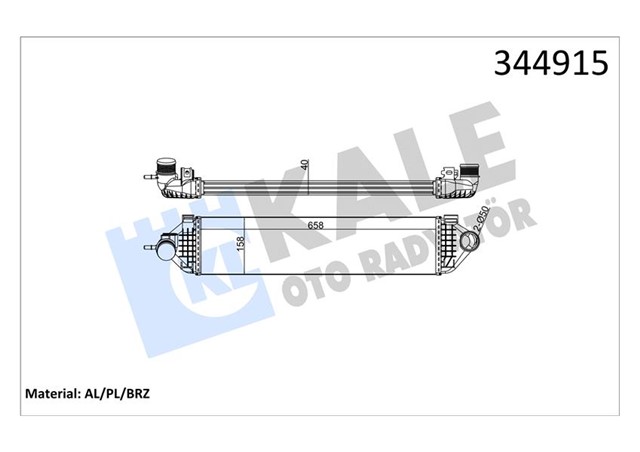 TURBO INTERCOLL RADYATORU FOCUS III III 11 1.6 ECOBOOST C - MAX 06 11 10 1.6 ECOBOOST KUGA 13 TRANSIT CONNECT 13